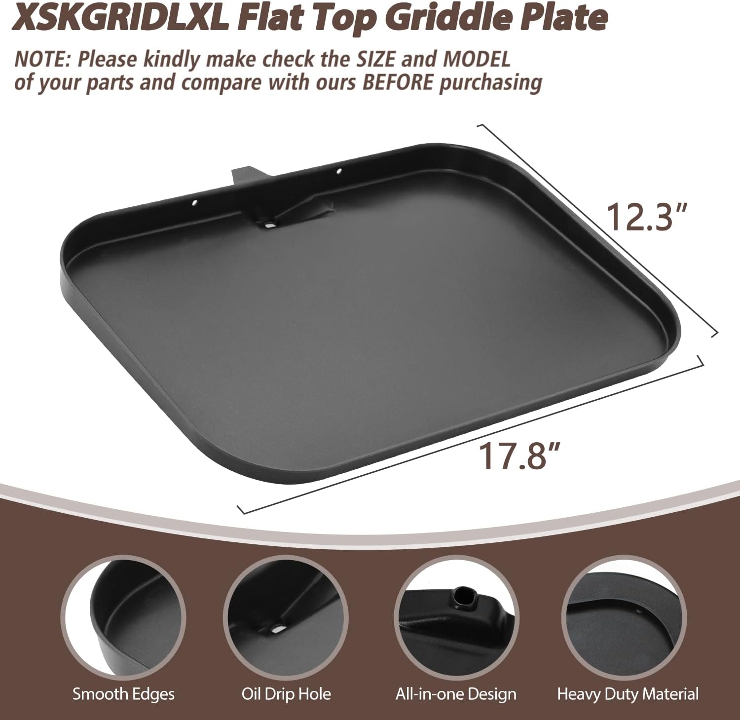 Griddle Pan with Grill Roast Stand for Ninja Woodfire OG800 OG900 Series, XSKGRIDLXL Flat Top Griddle Plate and Grill Smoke Rack for Ninja Woodfire Pro Connect XL OG850 OG951 OG901 Replacement Parts