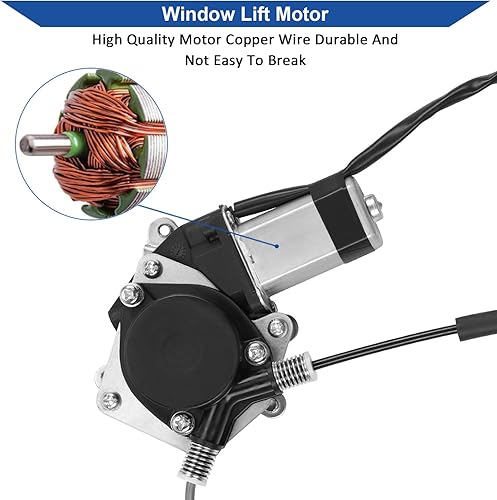 Miniatura 4 de 751-712 Elevalunas eléctrico trasero izquierdo del lado del conductor con motor compatible con Ford Escape 2008-2012, Mercury Mariner, Mazda Tribute