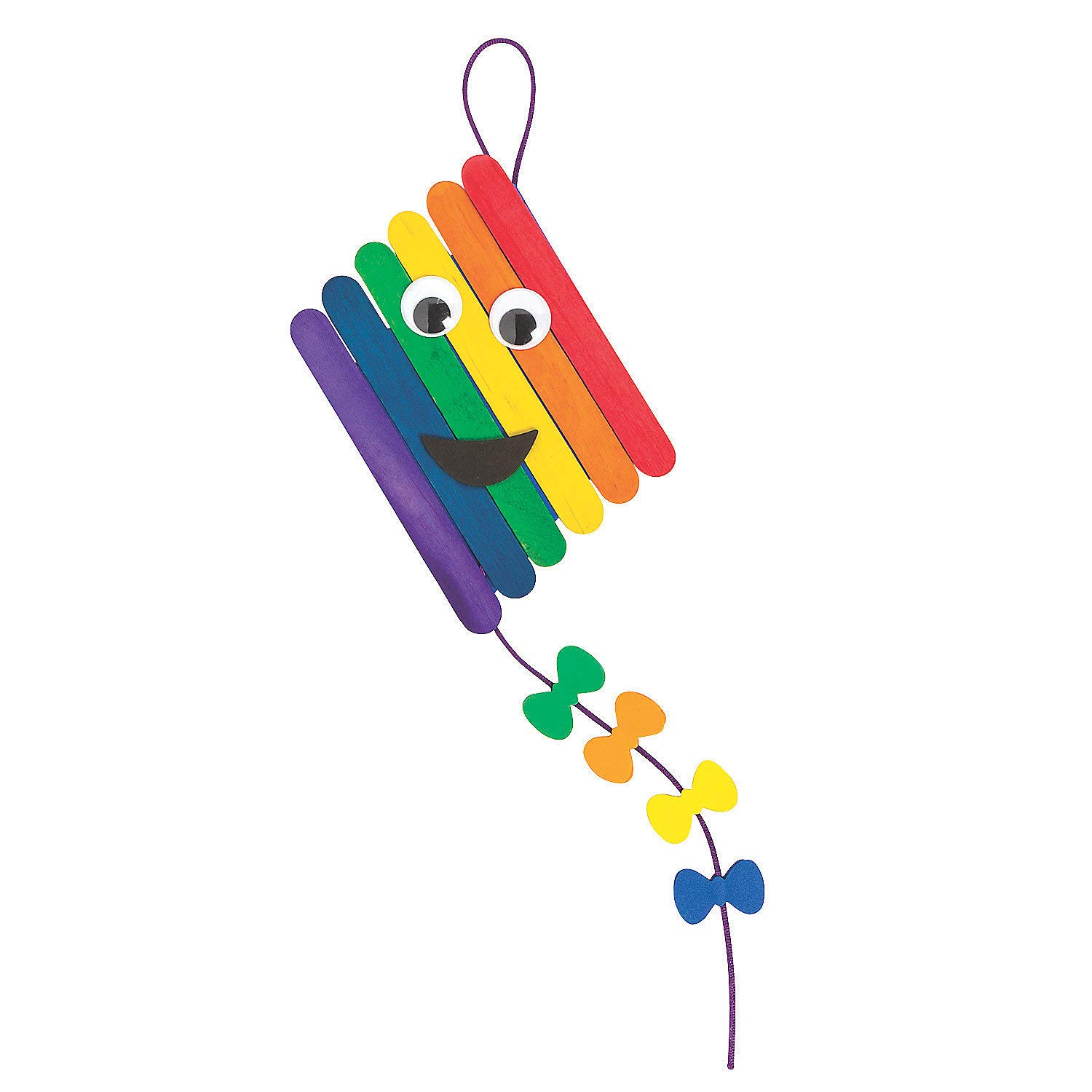 Fun Express Stick Kite Ornament Craft Kit - Makes 12 - Craft Kits - VBS Vacation Bible School Supplies/Decor