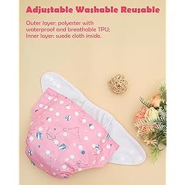 ALVABABY Baby Cloth Diapers 6 Pack with 12 Inserts Cloth Diaper Covers Adjustable Washable Reusable for Baby Girls and Boys 6DM123A