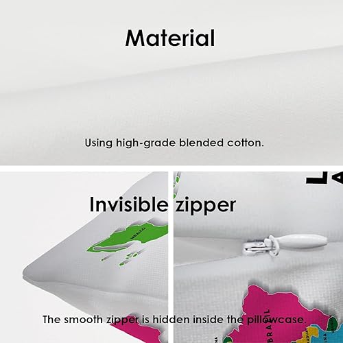 Miniatura 10 de BATMERRY - Fundas de almohada decorativas de 18 x 18pulgadas, diseño retro de Navidad con forma de libro de recortes de vacaciones de doble cara,