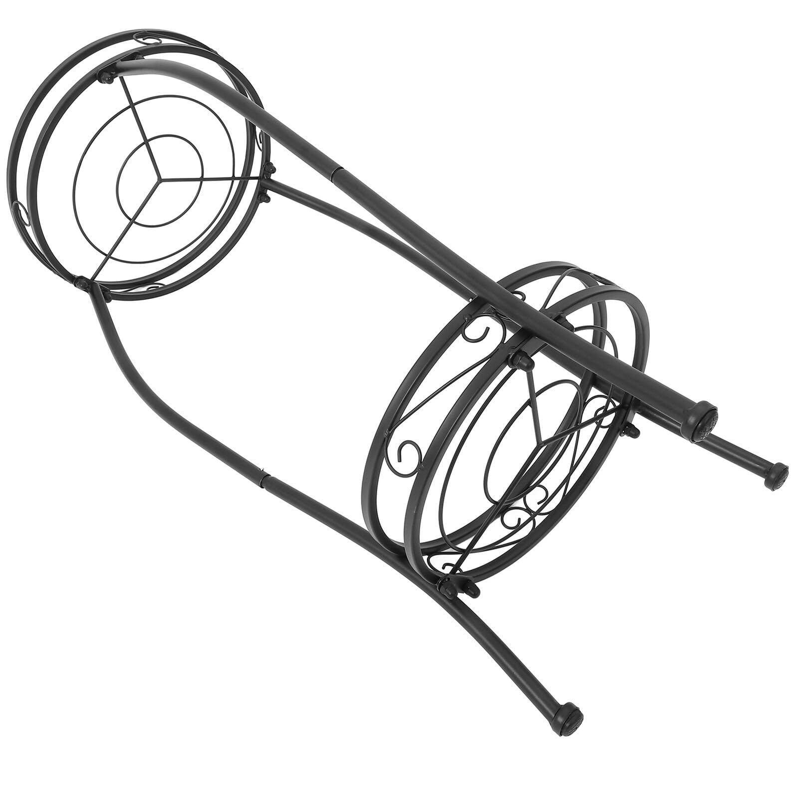 Support fer double couche pour pots de fleurs balcon et salon
