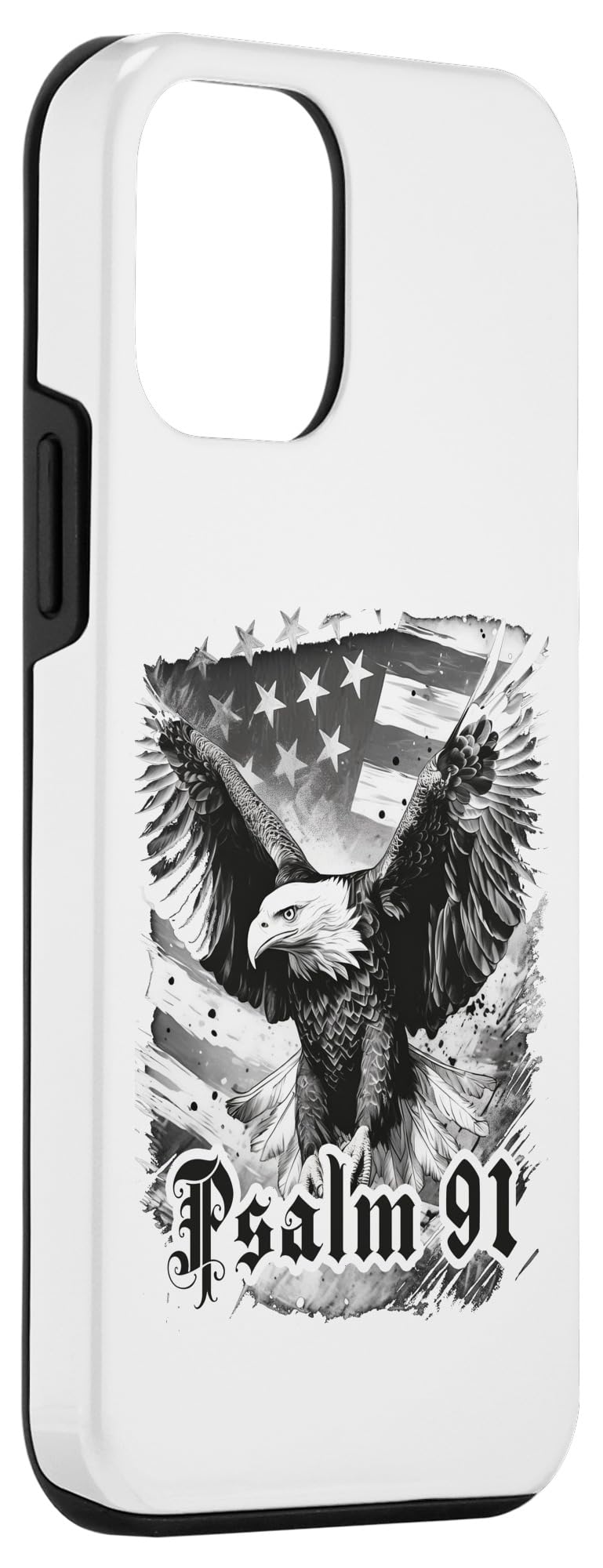 iPhone 12 mini Psalms 91 Bible Verse Protection & Blessing Eagle Flag USA Case - Image 3