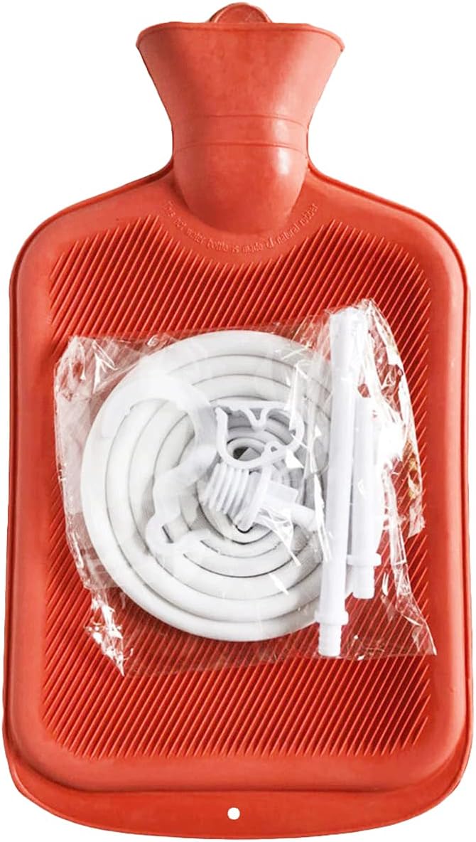 6Pcs Enema Bag Kit Rubber Enema Cleaner Includes 2L Hot