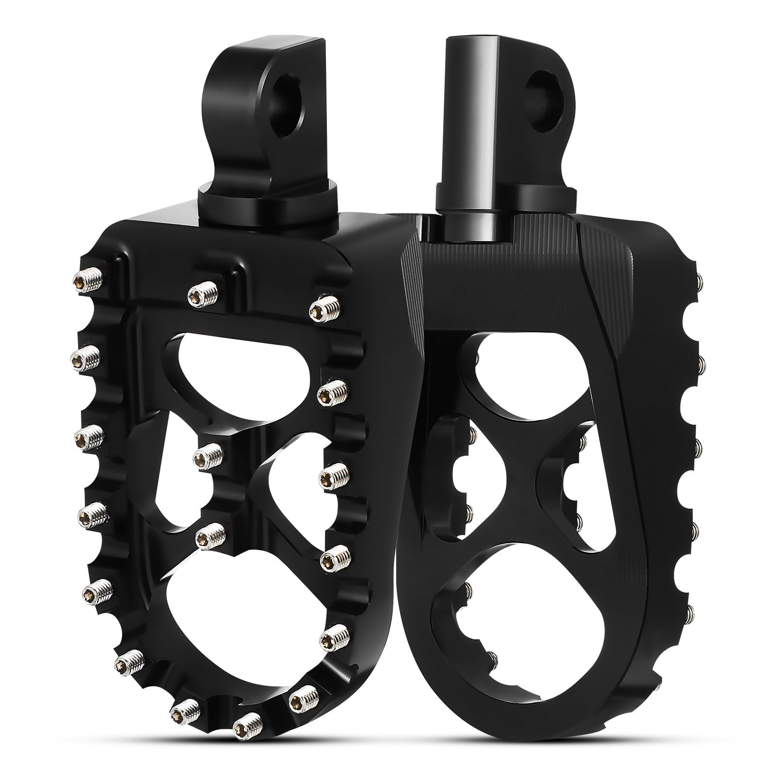 GALPADA Estriberas de Aleación de Aluminio para Motocross y Motocicleta, Alta Resistencia y Compatibilidad Amplia, 1 Par de Pedales Reposapiés para Off-road