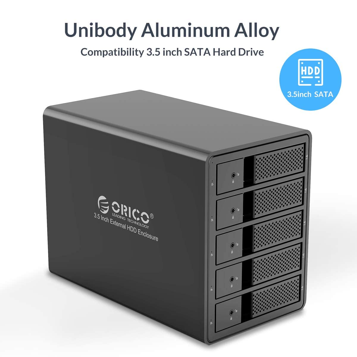 ORICO 5 Bay USB 3.0 to SATA 3.5 inch External Hard Drive Enclosure