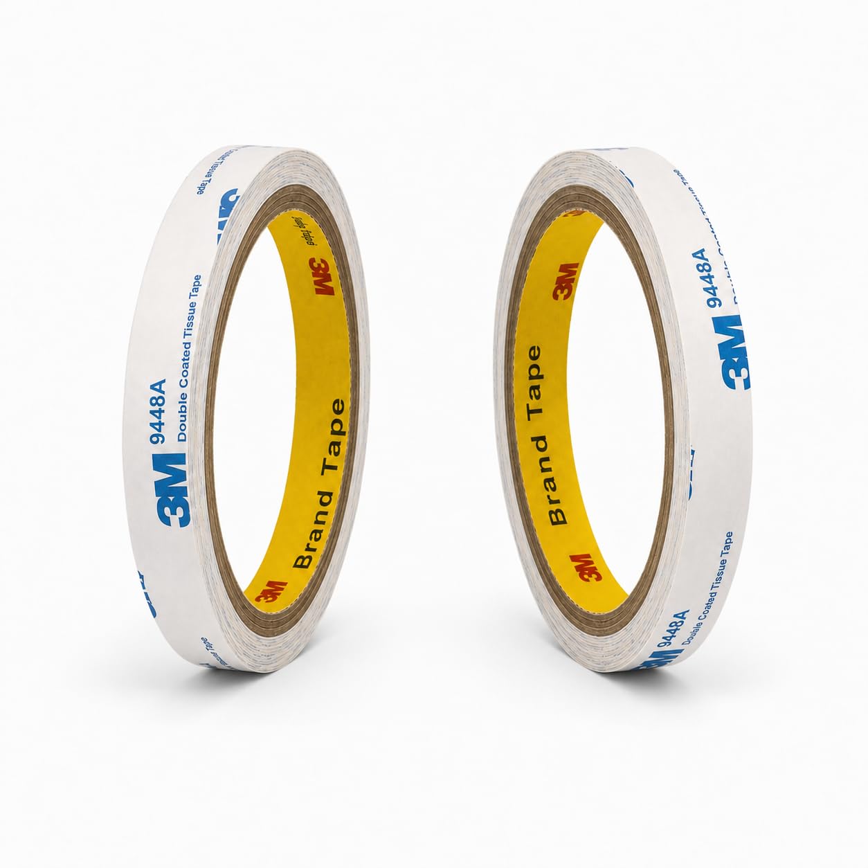 3M 9448A Double Sided Fabric Tape | Thin Double Sided Tape with High Performance | Acrylic Adhesive for Paper, Plastic, Metal, Wood and Foam (2.12 mm x 5 m)