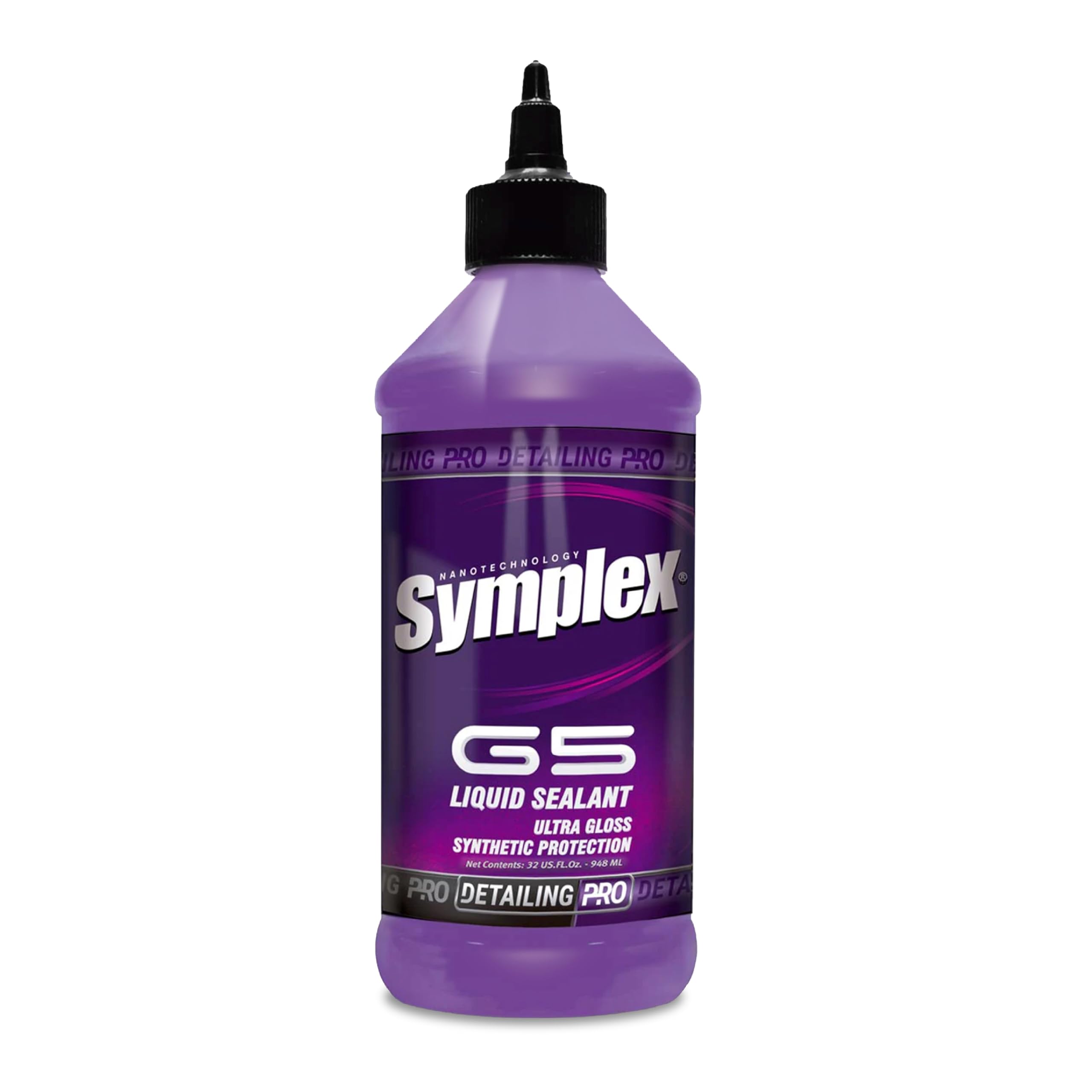 Sellador Para Autos [Symplex G5] Protección Sintética Efecto Espejo de Alto Brillo | Repele Agua y Suciedad | Uso en Pintura y Vidrio | Abrillantador de Fácil Aplicación y Duradero (SYMPLEX G5, 948ML)