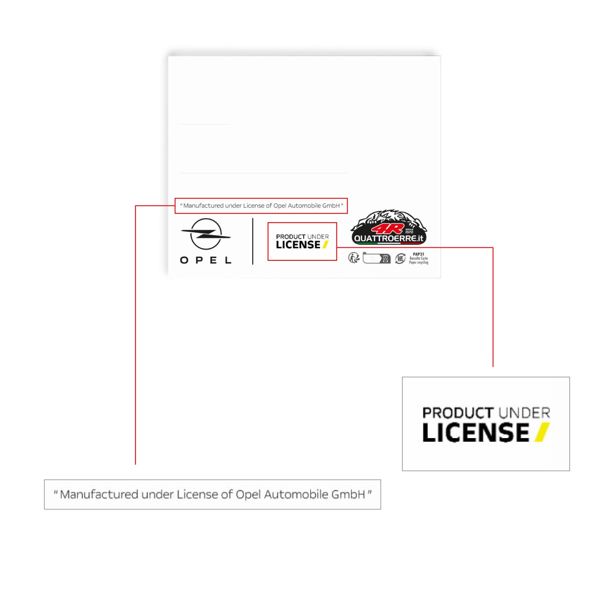Stemma Adesivo 3D Compatibile con Opel Licenza Nero 12 mm