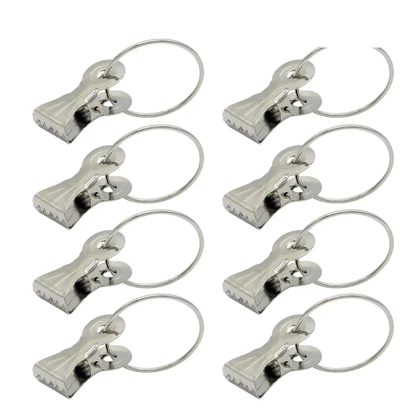 Vorhangringe, Vorhangringe mit Clips, 100 Stück, Edelstahl, robust, rostfrei, Gardinenaufhänger for Schlafzimmer, Badezimmer, Dekor