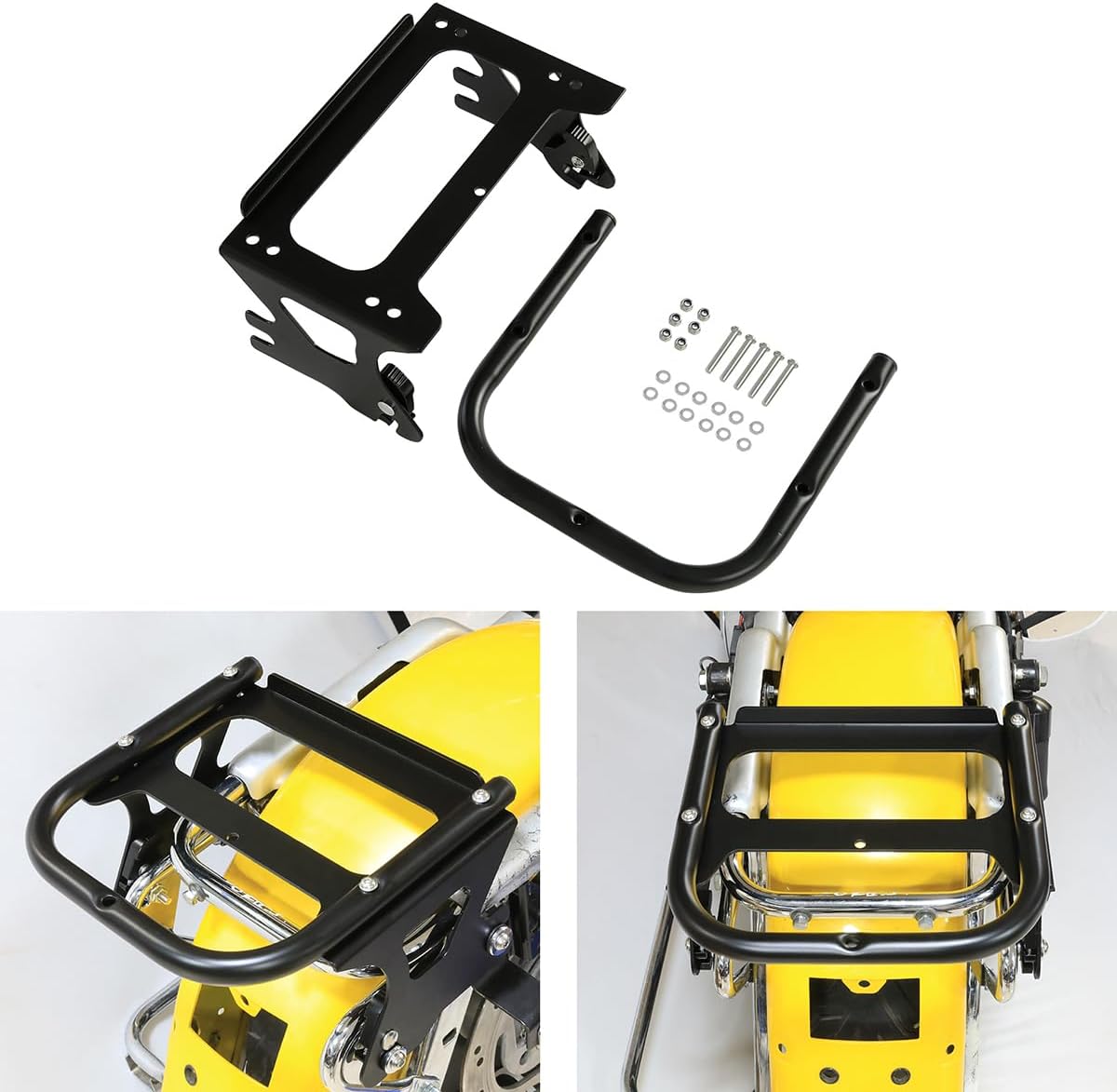 TCMT Detachable 2-Up Trunk Mounting Luggage Rack Fits For Harley Davidson 1997-2008 Touring Road King FLHT FLHX FLTR Road Glide Electra Glide Standard FLHT Pack