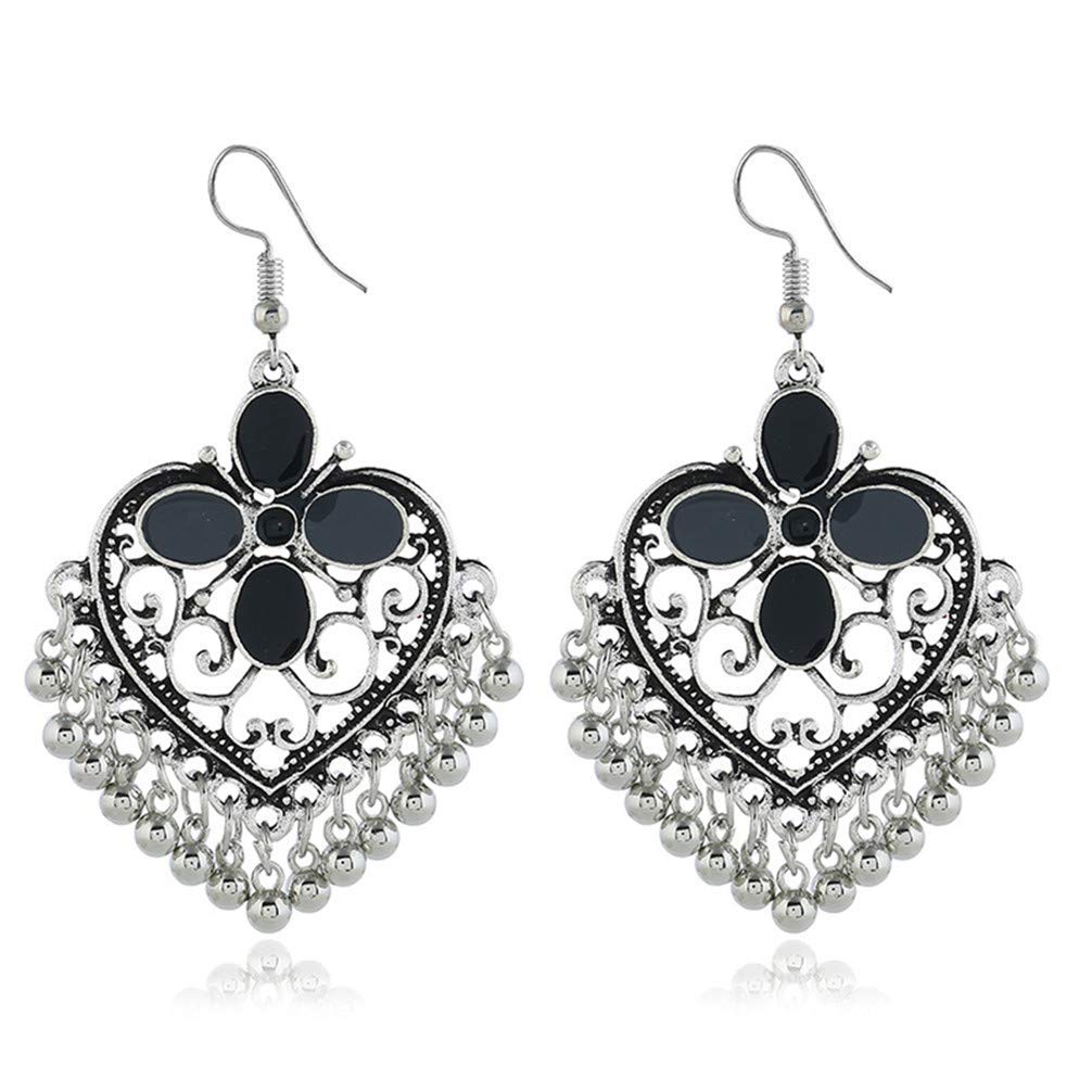 Vektenxi Women Hollow Jewelry Boho Metal Vintage Tassel Earrings Carved Drop Earrings Size 2 Durable and Useful