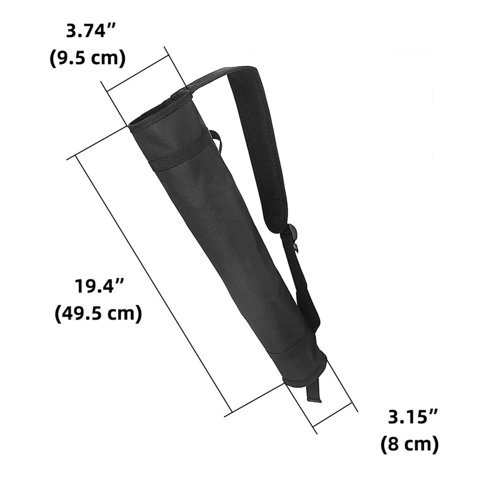 MRKU Borsa Porta frecce da tiro con L'Arco, Comoda e Regolabile, con Tubo per Il Trasporto a Tracolla o da Appendere alla Vita.