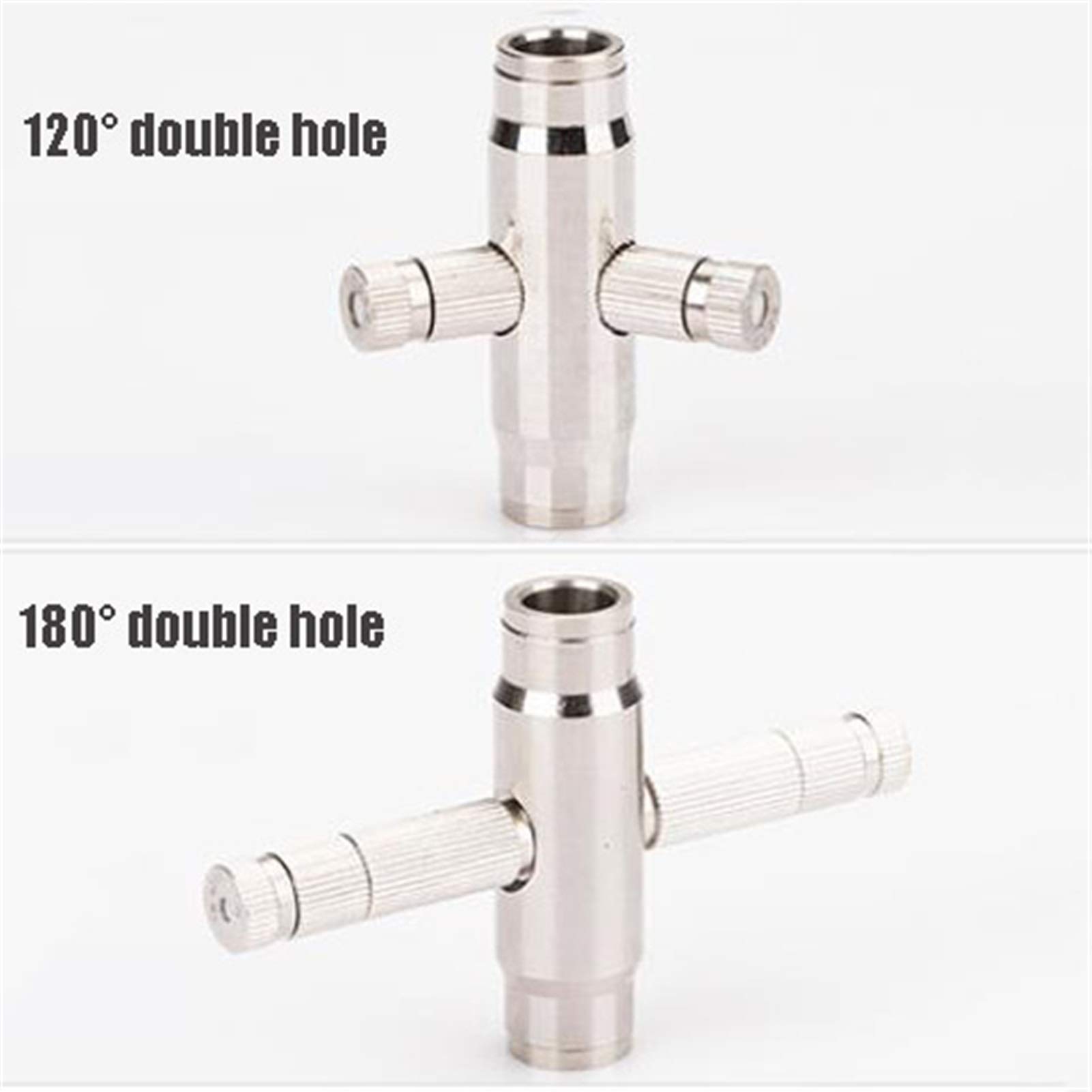 Conectores en T de latón 10/24 UNC para boquilla nebulizadora de alta presión de 3/8" con cierre deslizante para sistema de enfriamiento (no incluye boquillas) (Color: 30 piezas, Tamaño: Orificio do