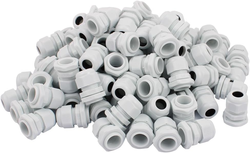 White PG13.5 Water Resistance Cable Gland Fixing Connector Joints Fastener 100 PCS (af452f402f0c020dbcba39a579e3e2b2)