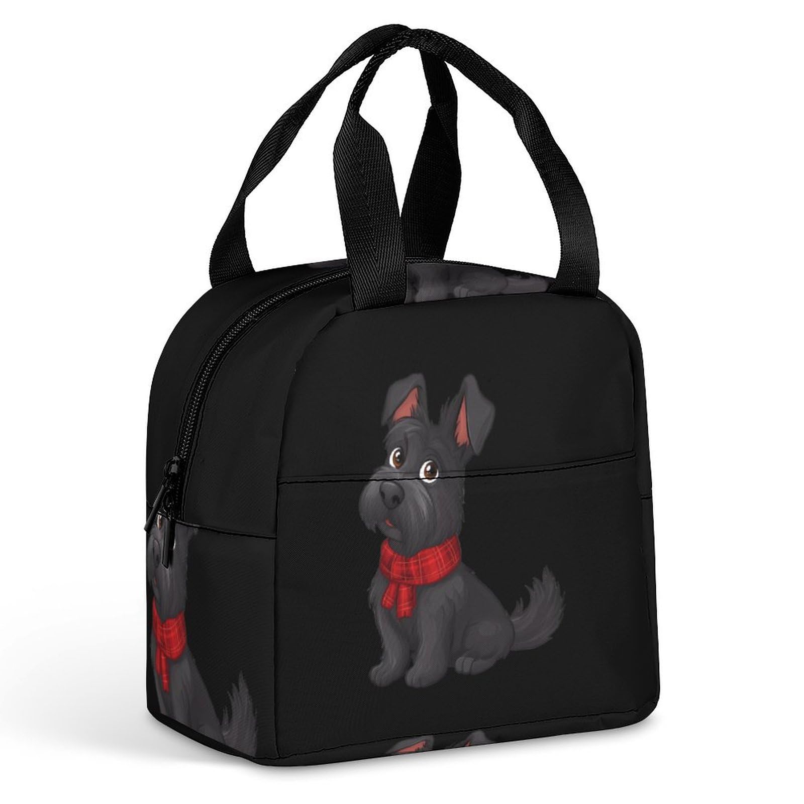 Scottie Dog Cute Lunch Bag for Women Men Adult Handle Insulated Container Tote Lunch-Box