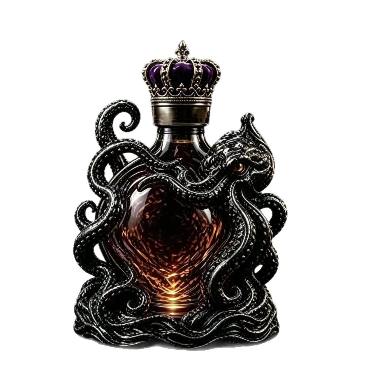 Generic 350ml 3D Octopus Decanter, Borosilicate Glass Spirit Bottle, Nautical Marine Sculpture Home Bar Ornament, Collectable Gift for Men & Sea Lovers(B) — image 1