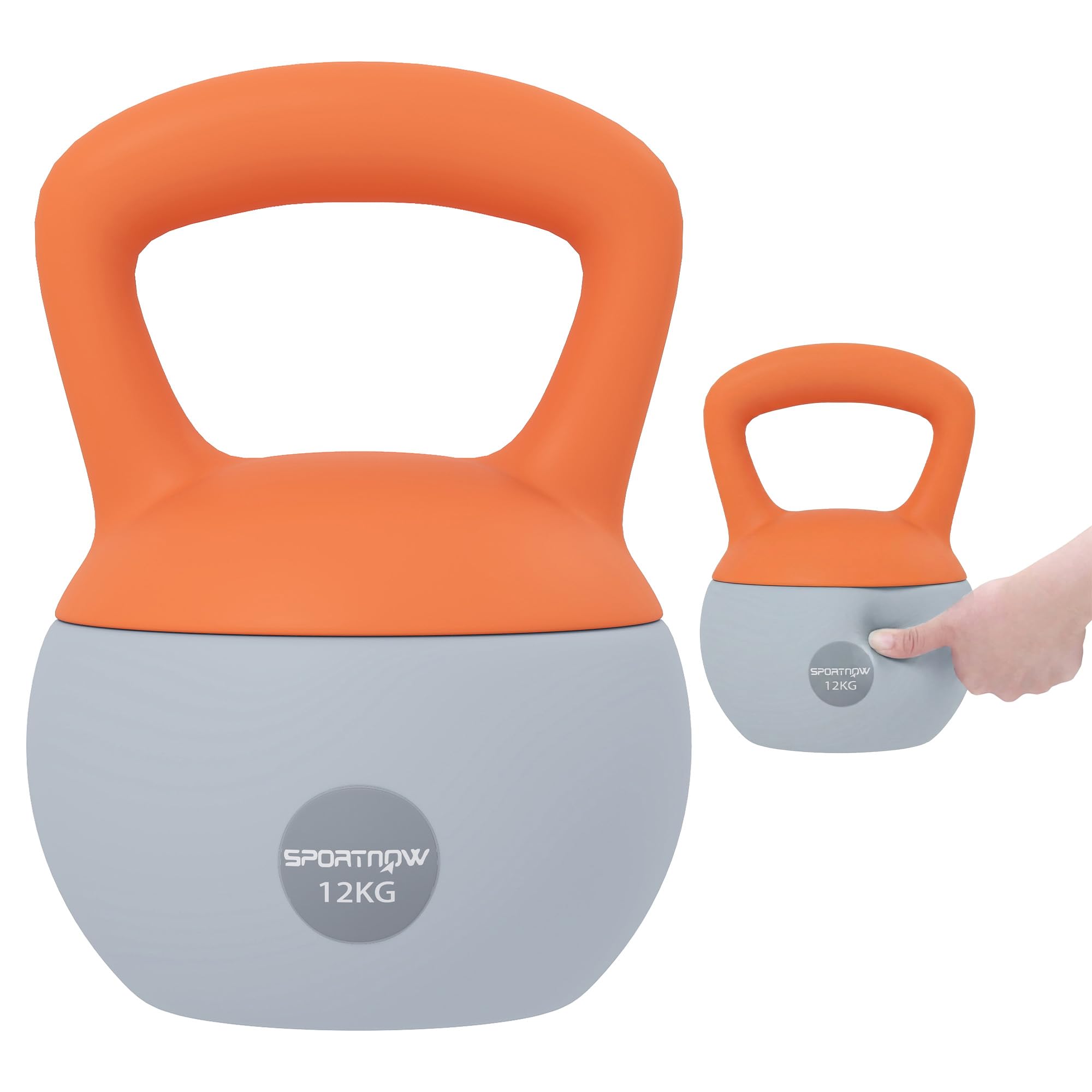 SPORTNOW Kettlebell - Kettlebell da 4 kg a 12 kg, imbottitura in sabbia metallica e manico antiscivolo, per allenamento bodybuilding, casa, palestra