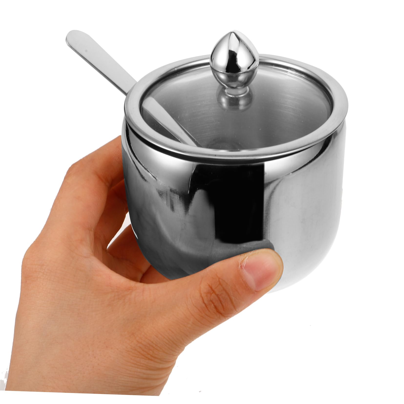 LABRIMP Contenitore per Spezie Coperchio in Vetro in Acciaio Inossidabile Set 1 Design Multifunzionale Vassoio Organizzato per Organizzare Piano Cucina