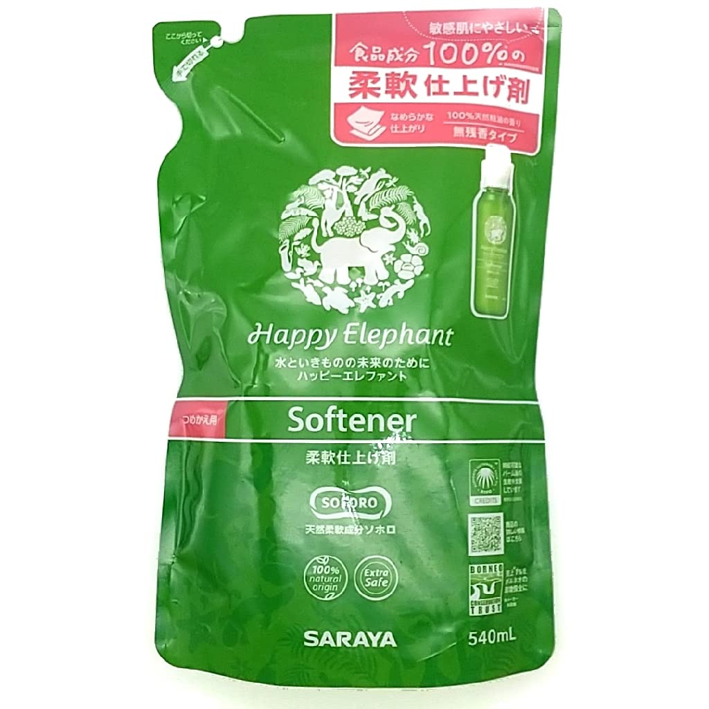 Amazon | ハッピーエレファント 柔軟仕上げ剤 詰替用 | 東京サラヤ株式