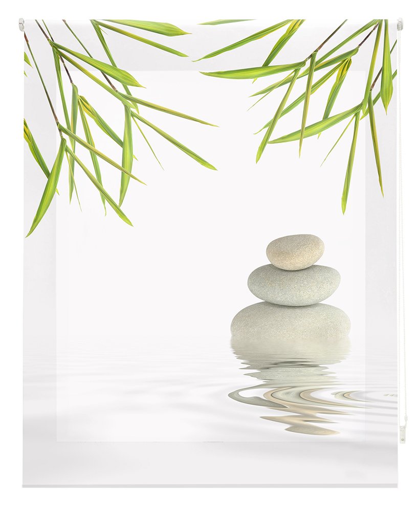 Happystor HSCZ94004 Estor Enrollable Estampado Digital Zen 170x180 | Estor zen estampado digital translúcido decoración relajante