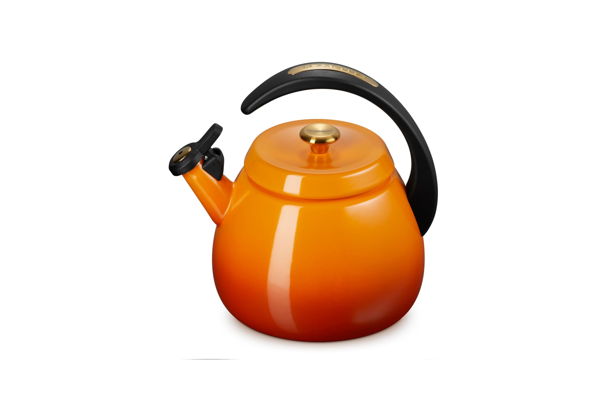 Le Creuset Persimmon Enamel On Steel Cloche Kettle, 2.2 Qt., With Gold Accents