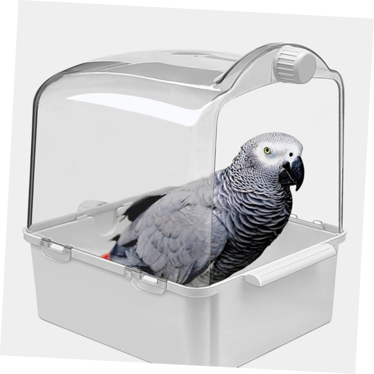 Kisangel Bañera para Pájaros de Mediano Hecha de Plástico Resistente para Loros y Periquitos Cuidado y Higiene de Aves Su Jaula