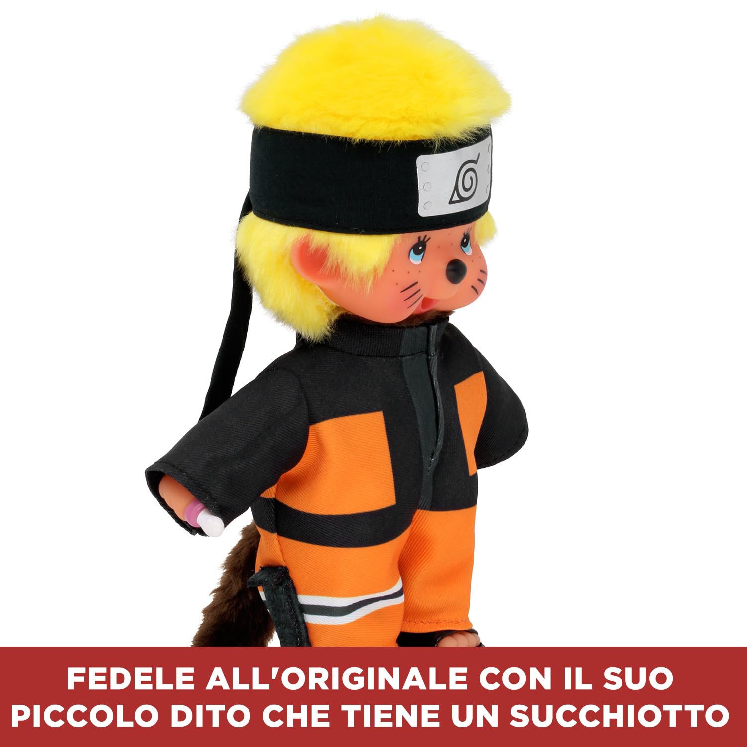 Monchhichi Bandai Peluche Naruto - Peluche scimmietta iconica