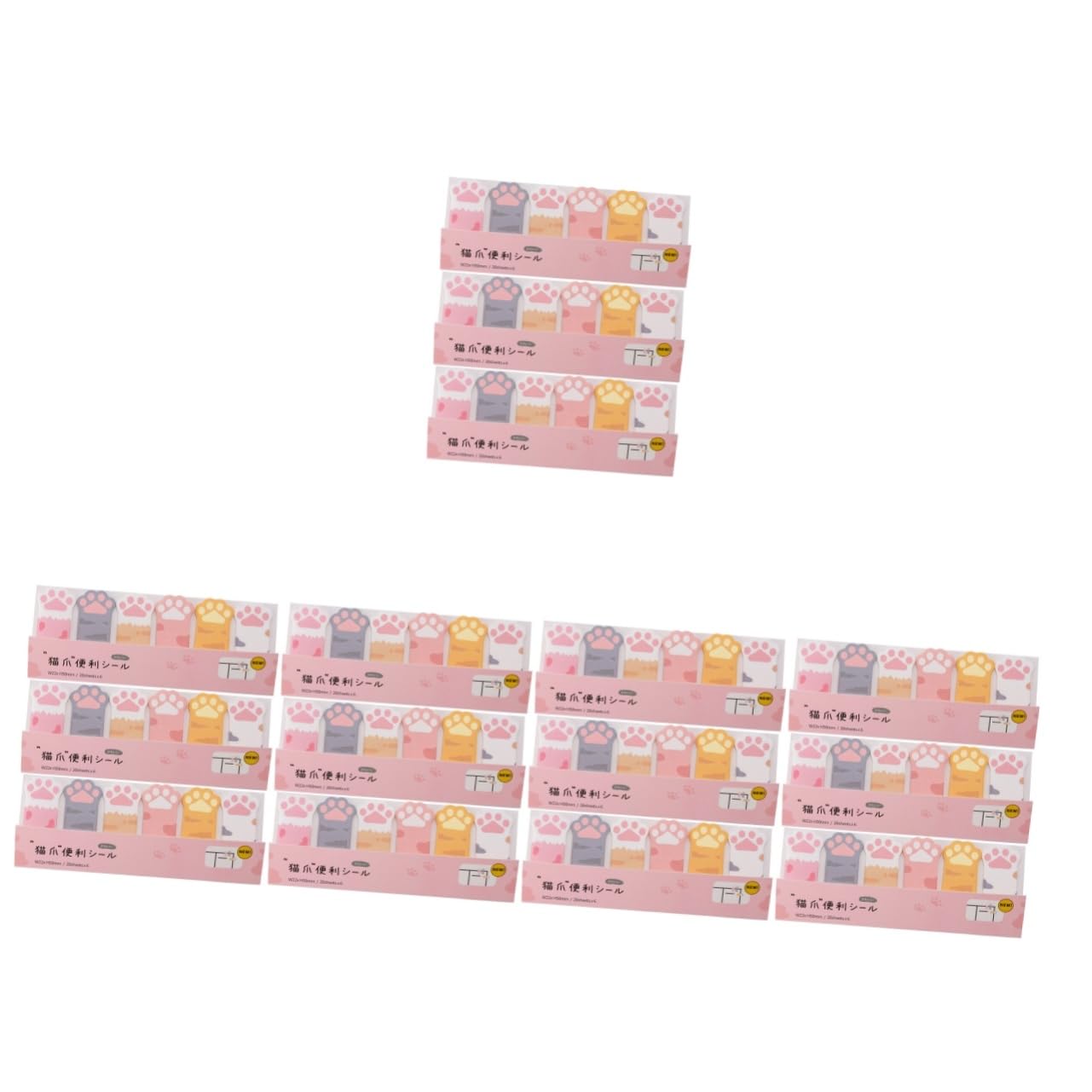 SHINEOFI 5 Sätze Haftnotiz Pfotenabdruck Klebestreifen Farbig Post Klebstoff Beschriftung Aufkleber Labels Stickers Notepad Abreißbare Memo-tabs Schulseitenmarkierungen Papier 3 Stücke * 5