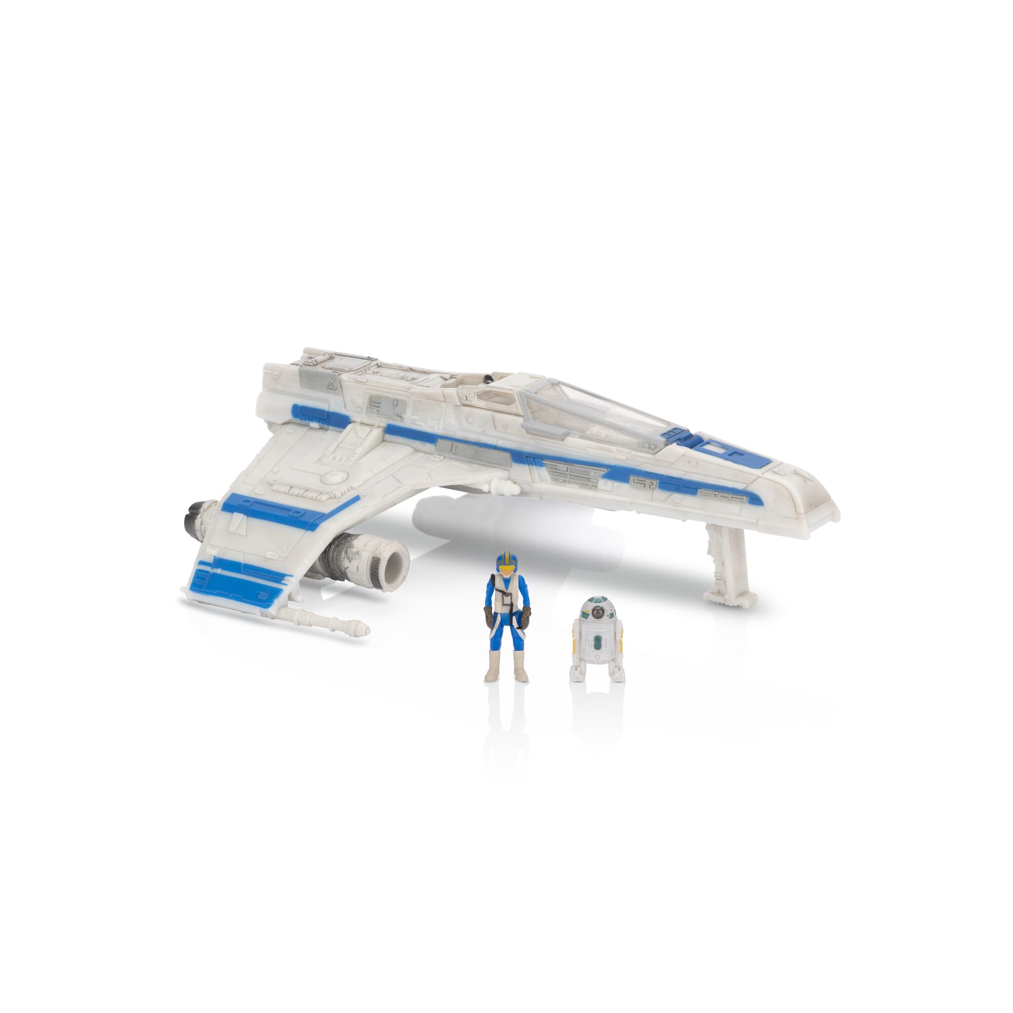 Star Wars Micro Galaxy Squadron SWJ0147 – E-Wing Starfighter, vehículo Oficial de 7,5 cm con Figuras