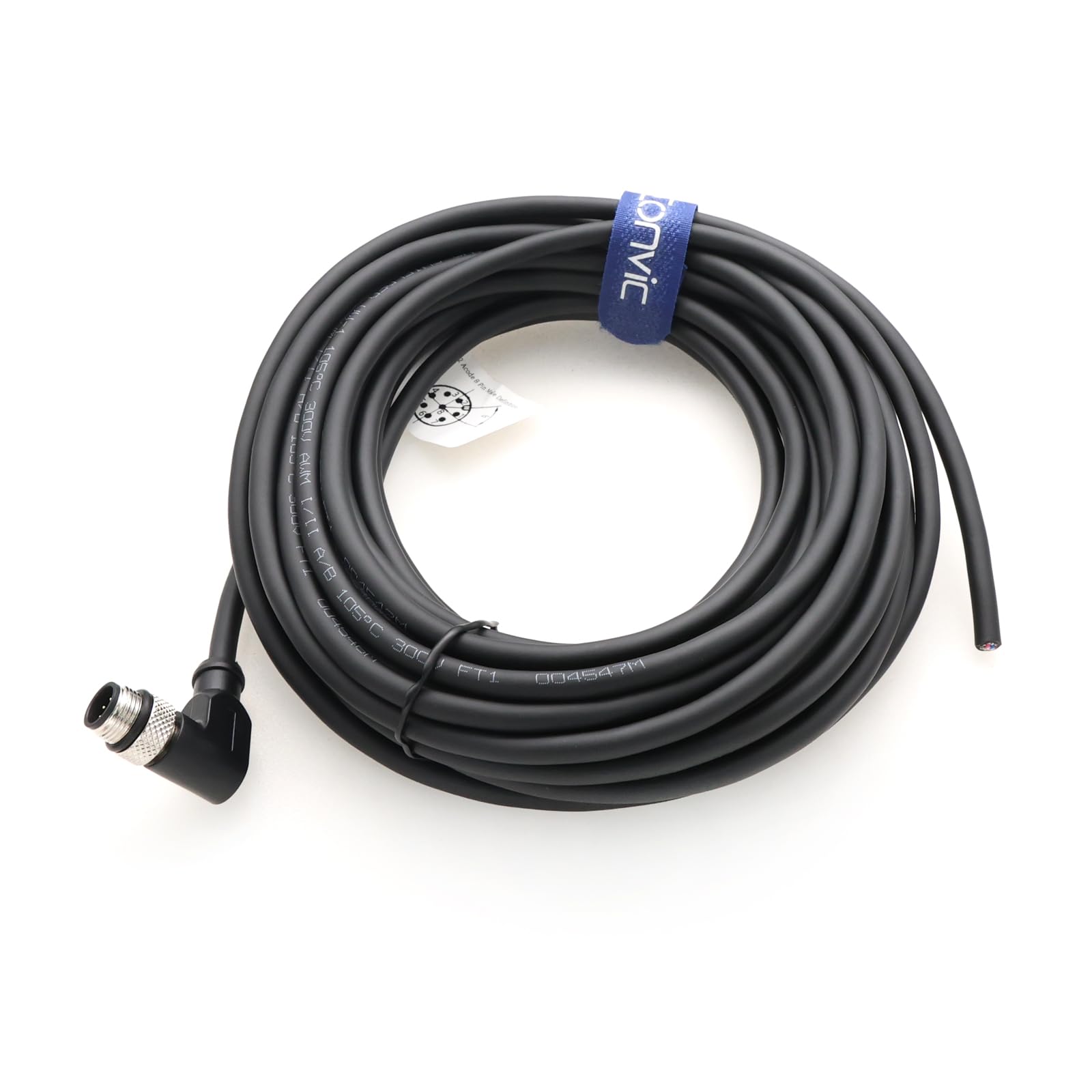Eonvic M12 Right Angle 8 Pins Male Industrial Sensor Connector Aviation Cable Socket Shielded Waterproof Electrical Cable for Industrial Automation Control,Fieldbus Module,Device Network 10M - Image 3