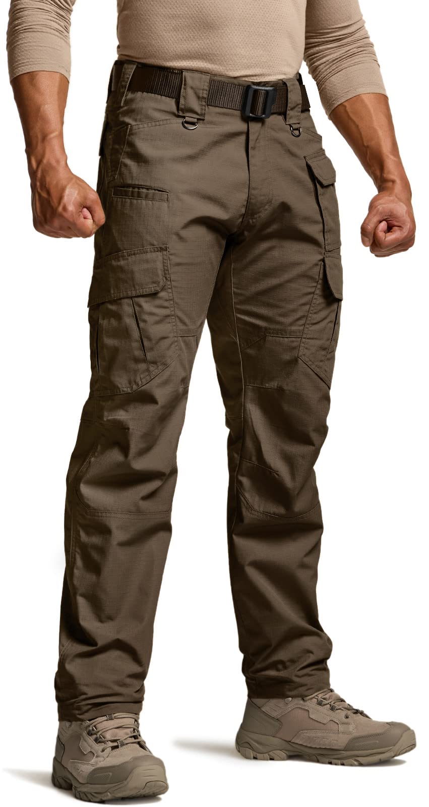 CQR Men's Tactical Pants, Water Resistant Ripstop Cargo Pants, Lightweight EDC Work Hiking Pants, Outdoor Apparel
