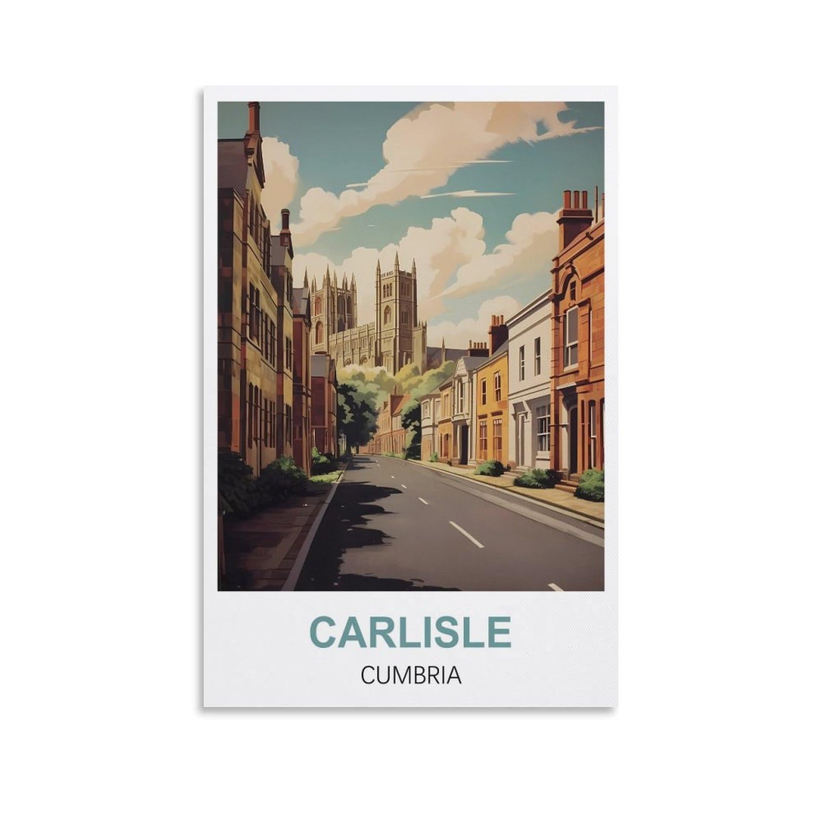 CTZIKWW Carlisle Cumbria Vintage Travel Posters 08x12inch(20x30cm) Canvas Art Prints Picture Wall Art Painting
