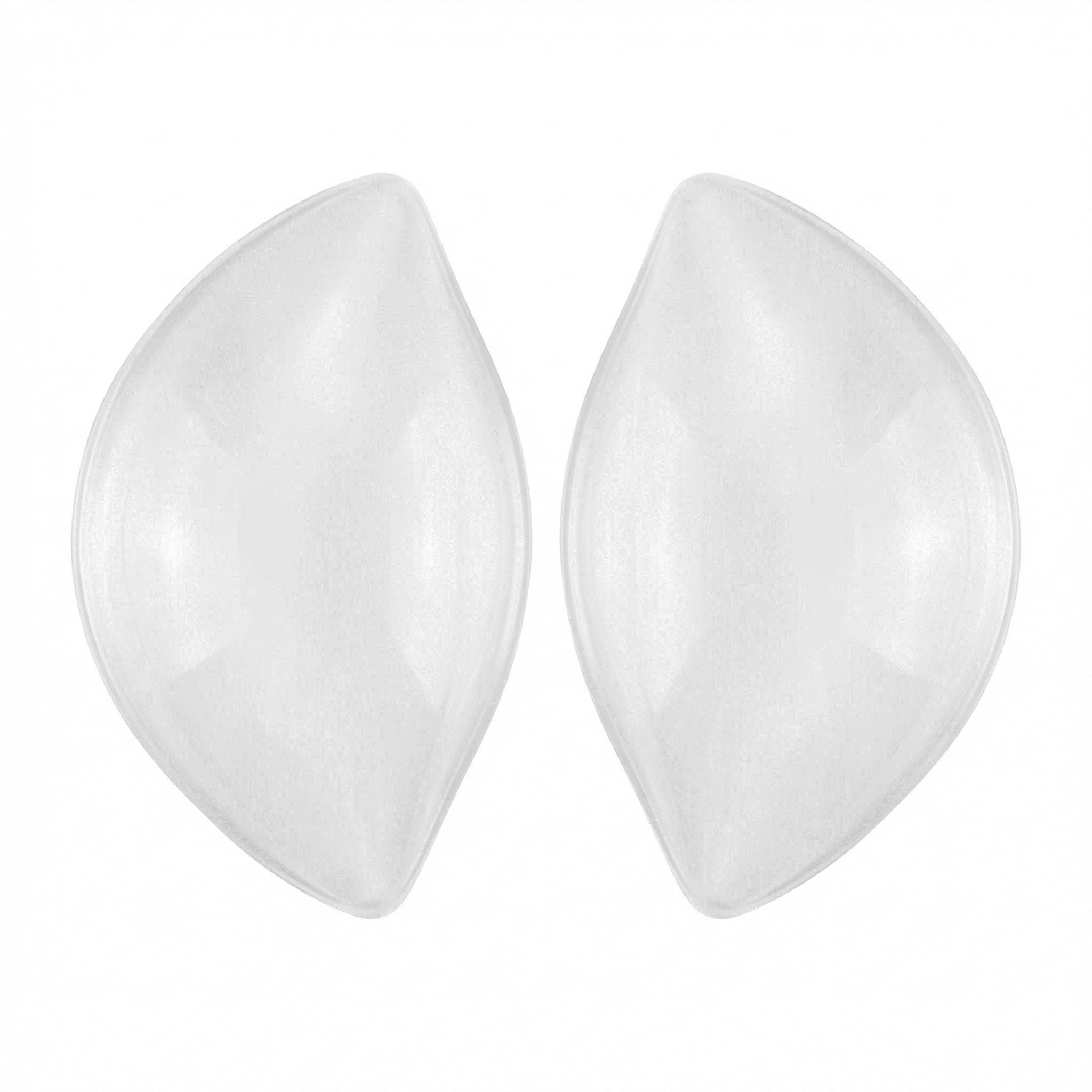 Bamboopack Women's Transparent Soft Silicone Bra Pads Inserts Breast Enhancers Push Up Bra Pads To Enhance Cleavage/Add 1-2 Cups Suitable For Bras/Swimsuits/Suspenders/Dresses(Transparent)