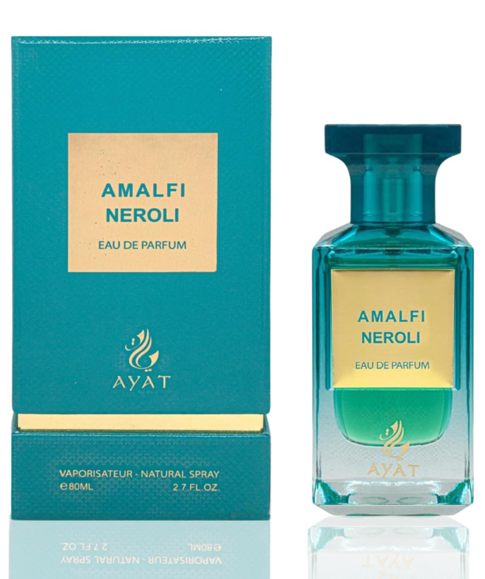 AYAT PERFUMES Zestaw 2 perfum - Woda perfumowana Amalfi Neroli & Shiny Peach - 2 x 80 ml - Mieszane - orientalne perfumy Dubaju - Długotrwałe - Pomysł na prezent