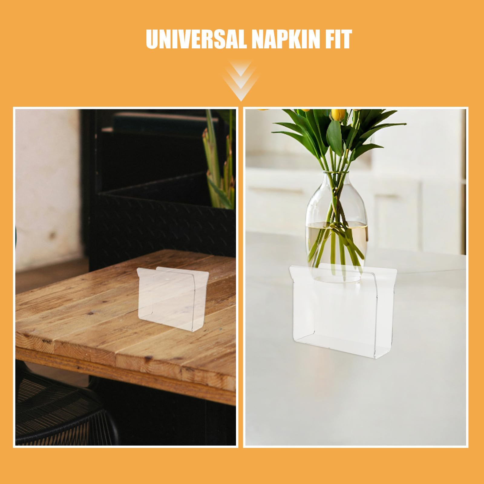 DOITOOL Dispensador de servilletas acrílico de 3 piezas: Soporte para pañuelos de encimera para cocina, baño, mesa de comedor - Dispensador de servilletas transparente para pañuelos y toallas de