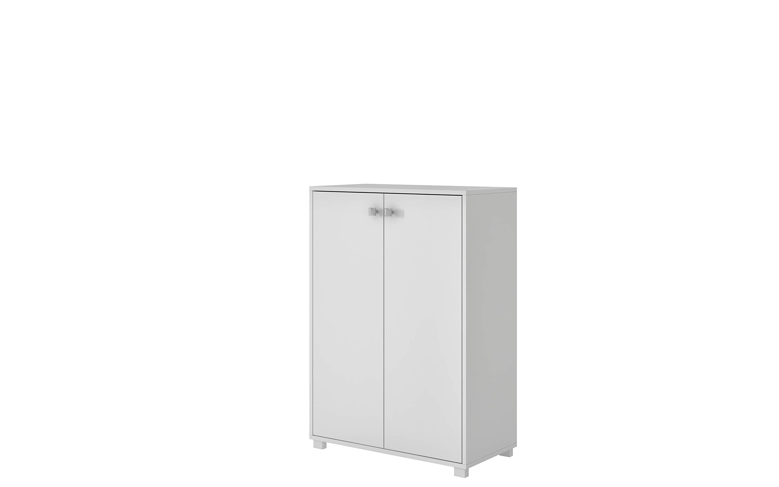 BRV Móveis Cabinet Two Doors, White, 97 cm x 67.5 cm x 35 cm, BAM 104-06
