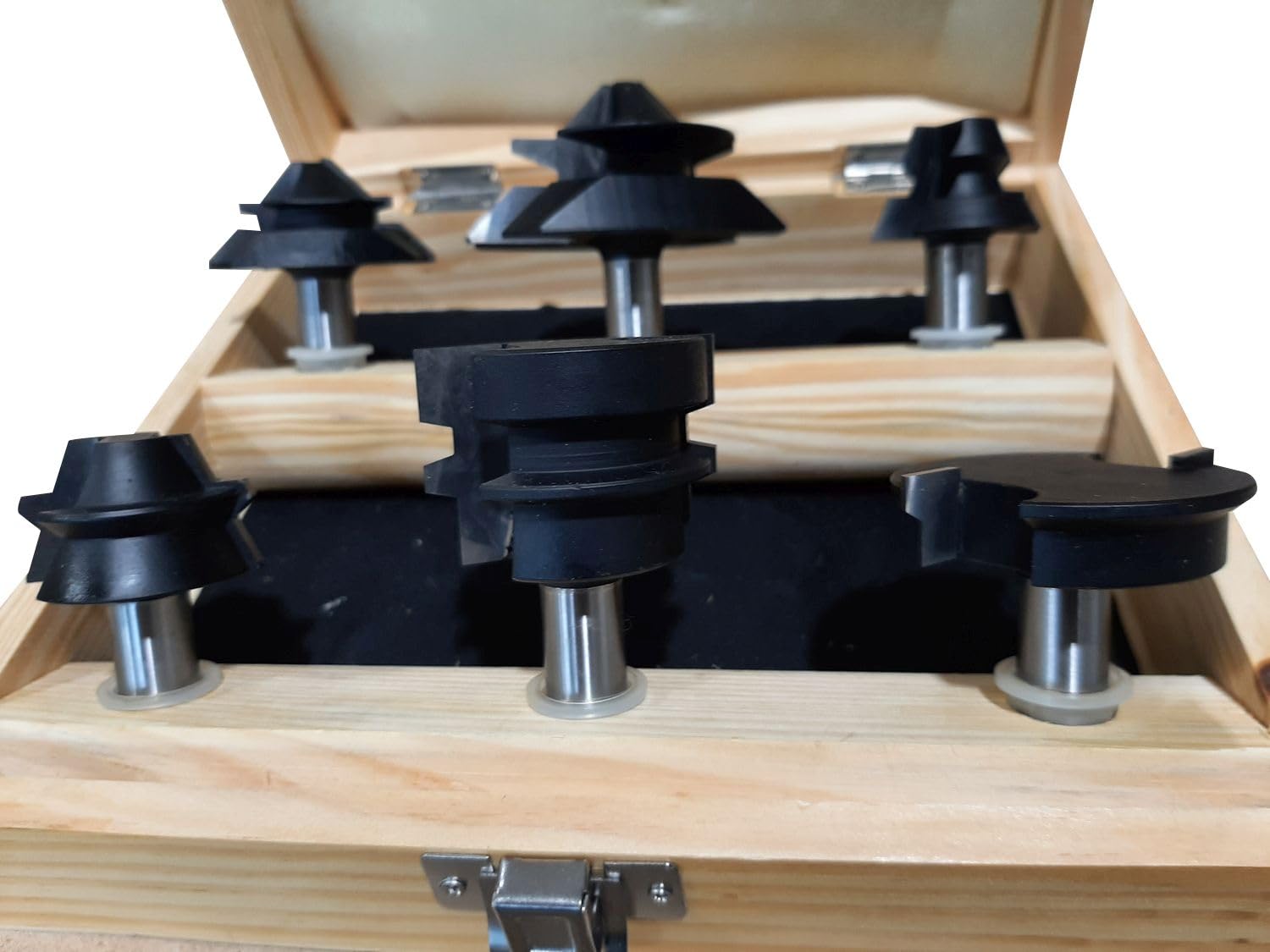 Viking Mountain Tool Works 6 piece Joint Making Fine grain carbide Woodworking Router bit Set, 1/2 inch shaft, Black