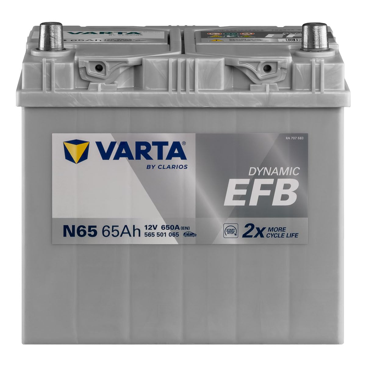 VARTA Batterie 65, Ah 650, A/EN 565501065K262 L 232mm B 173mm H 225mm Compatible avec NISSAN JUKE F15, HYUNDAI ix35 LM, EL, ELH, MAZDA CX-5 KE, GH, MITSUBISHI OUTLANDER III GGW, GFW, ZJ, SUZUKI