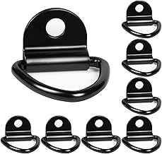 DBREAKS 8 Pieces Tie Down Rings, V-Mount Ring, Cargo Tie Down Rings, Stainless Steel V-Ring with 400kg Load, for Securing Loads in Cars, Kayaks and Trailers