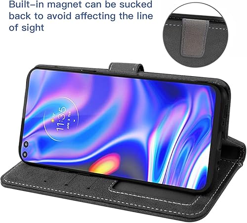 Miniatura 4 de Asuwish Funda compatible con Moto One 5GOne5G UWMoto G G5 Plus y protector de pantalla de vidrio templado con cordón de soporte para tarjeta de