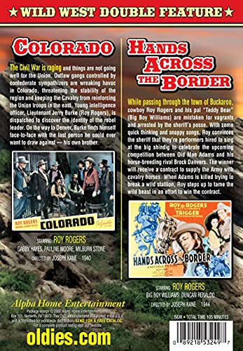 Roy Rogers Double Feature: Colorado (1940) / Hands Across The Border (1944) #TOP7