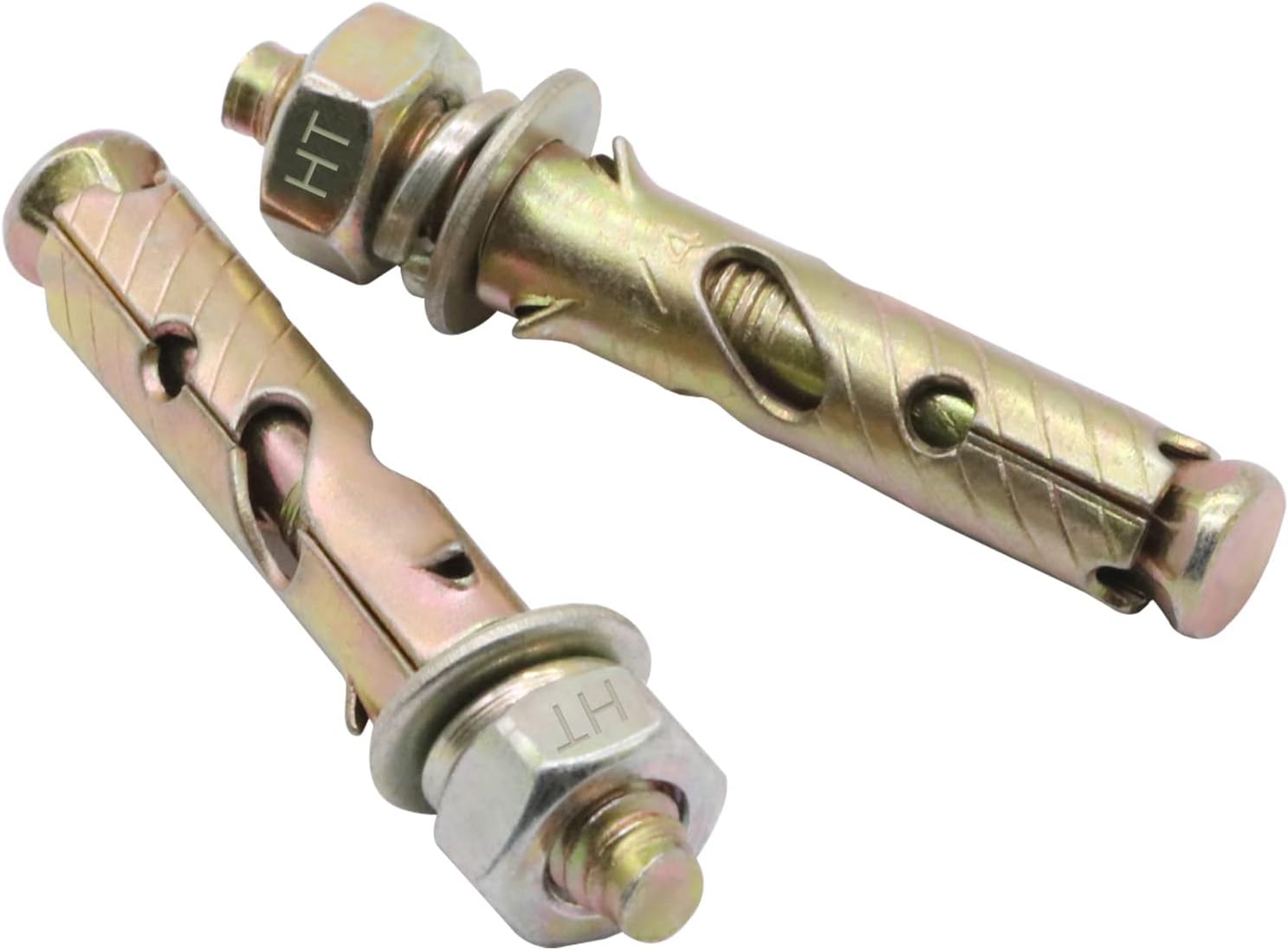 1/4" x 2 inch Carbon Steel Antiskid Sleeve Anchor, zinc Plated Non-Slip Expansion Anchors for Concrete Base Wall Furniture (30 pcs)