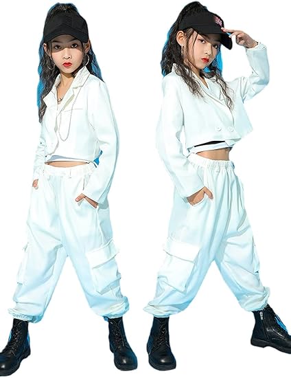 Amazon Co Jp ダンス衣装 キッズ ヒップホップ へそ出しスーツセットアップ トップス パンツ 派手 Hiphop 女の子 ダンス衣装 チアガール ダンス衣装 Jazz ダンスウェア ジュニア ジャズダンス衣装 発表会 応援団 演出服 原宿系 160 ジャケット ズボン おもちゃ