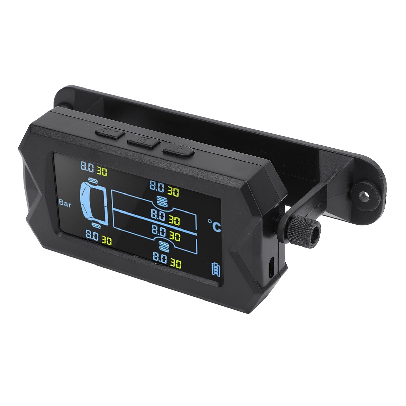 di monitoraggio pressione pneumatici in tempo reale TPMS solare 6 sensori per e camion pressione e temperatura display LCD a colori per viaggio e rimorchio 15 0-214 PSI