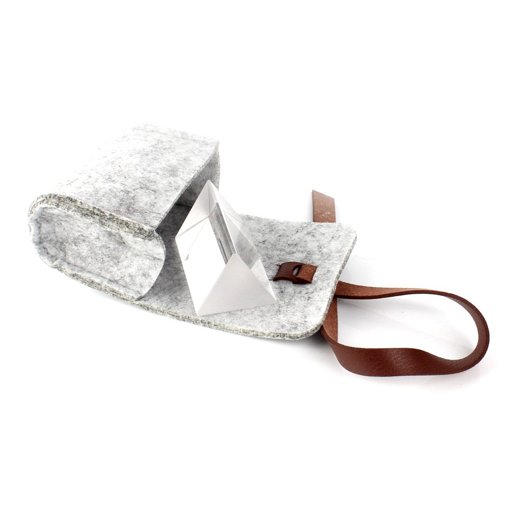 2" 2 inch Aufgeld Crystal Optical Glass Triangular Prism Refractor - Crystal Glass Prism for Teaching Prism Photography Photo, Light Spectrum Physics (Colors of Rainbow) 120mm - Perfect Best Gift Idea