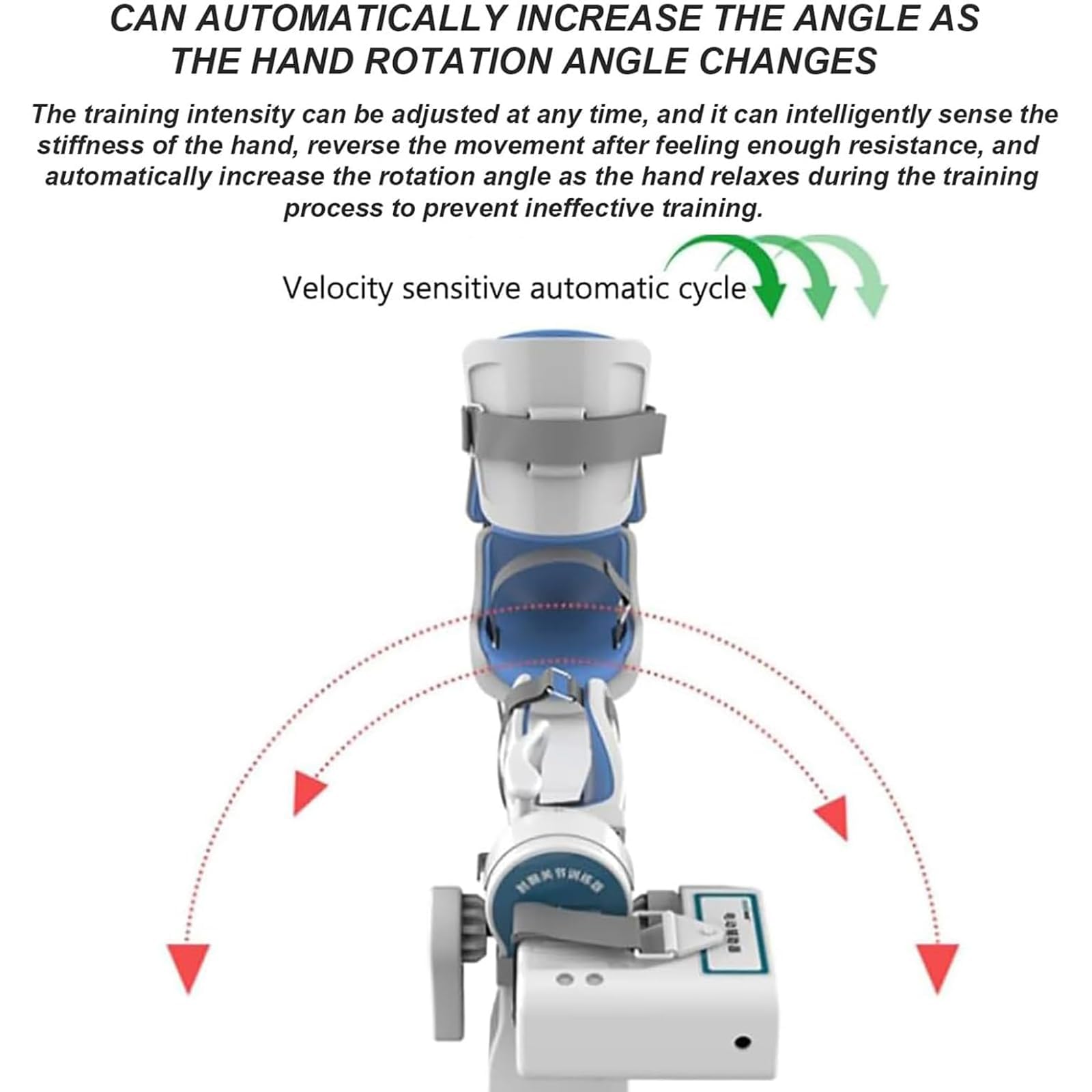 Appareil D'exercice Pour Poignet Et Coude, Angle De Rotation De 120°, Réglage De La Force Sur 9 Niveaux Et Réglage De La Vitesse Sur 3 Niveaux, Pour Hémiplégie Et Appareils Articulaires