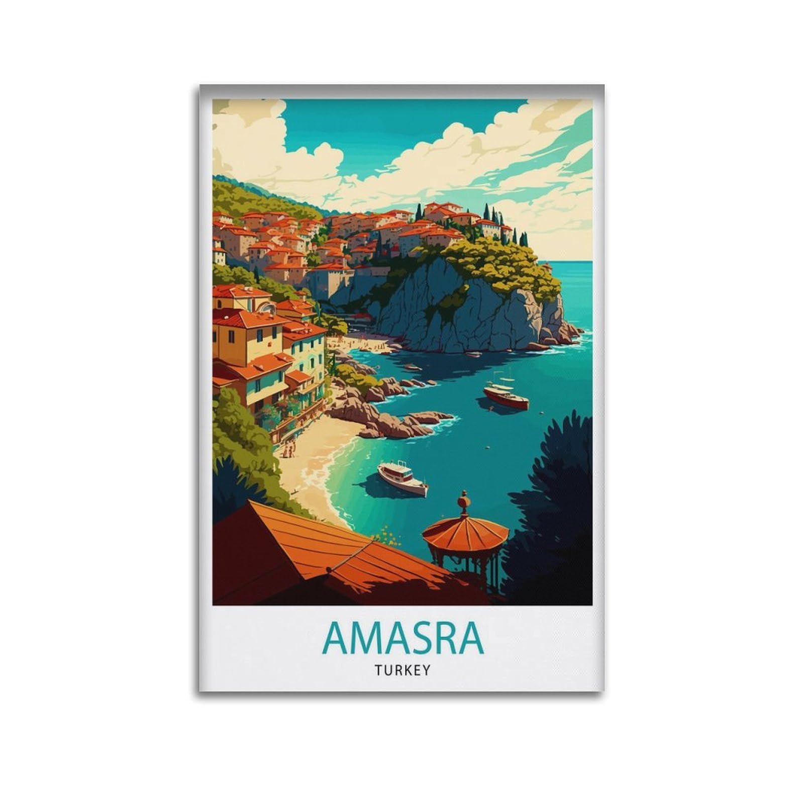 xiaoxiaoshen Amasra Turkey Travel Canvas Poster Wall Art Prints Room Aesthetic Murals Bedroom And Living Decorations 20x30inch(50x75cm)