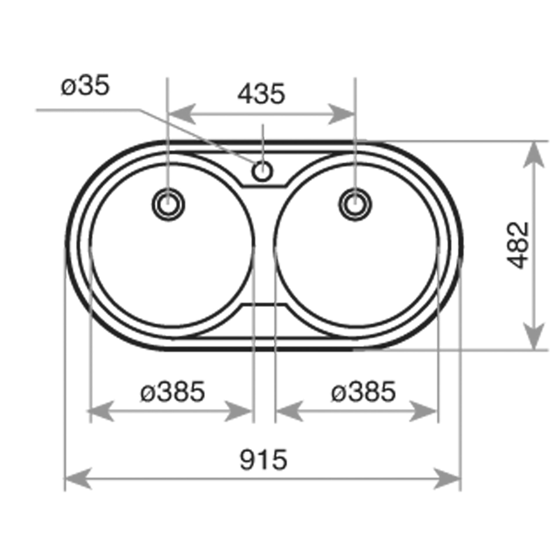 TEKA Fregadero de Dos Cubetas en Acero Inoxidable 18/10, Válvula Canasta 3 ½”, Profundidad 150mm, Instalación Encastrada para Mueble de 90cm, Modelo Duetta 2C