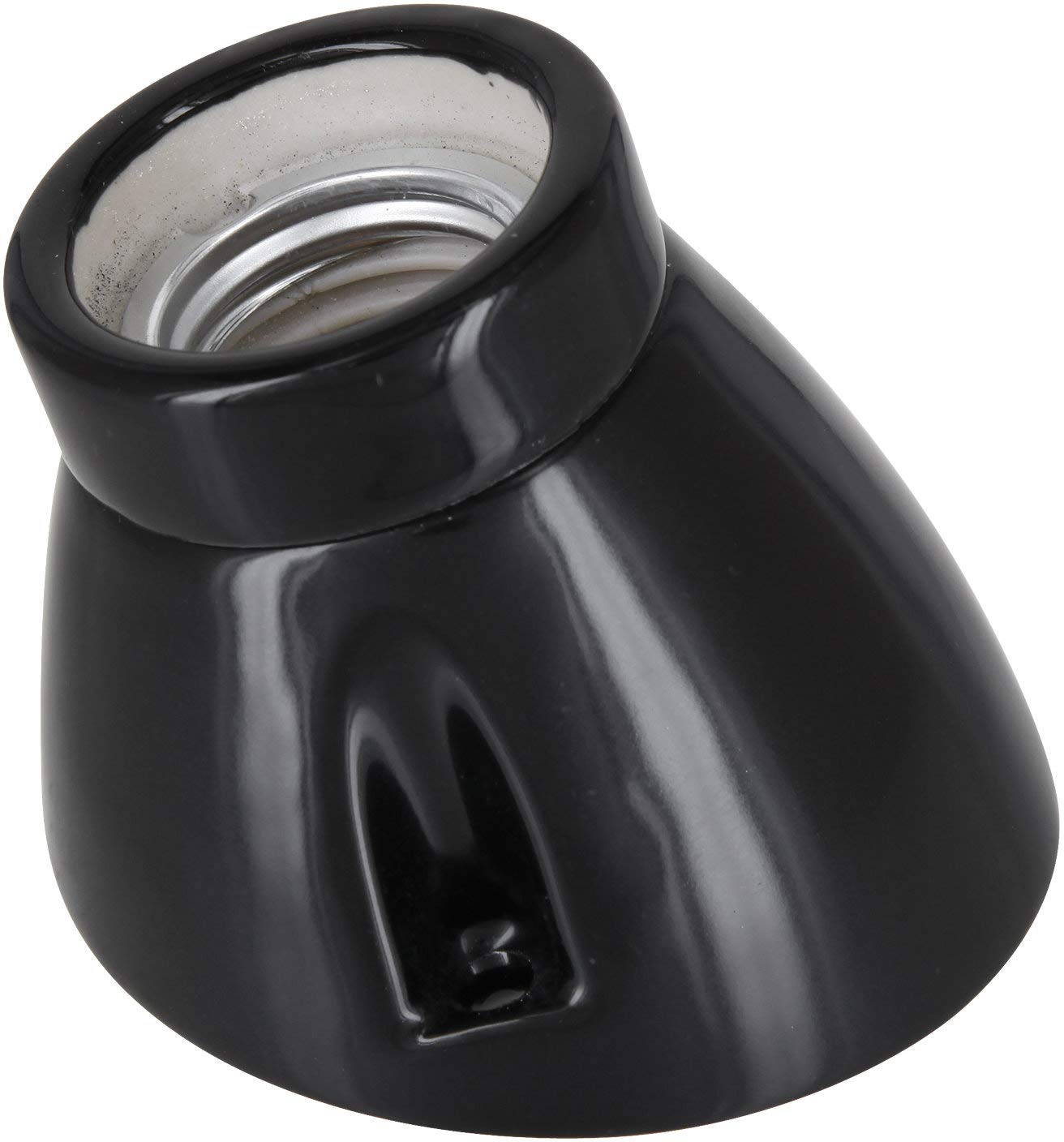 Paire De Lampes En Opaline Noire, Décor émaillé Blanc, Fin XIXe Siècle